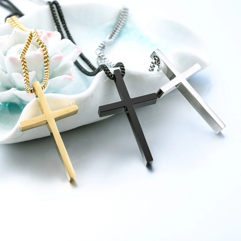 Men Women Stainless Steel Smooth Solid Cross Pendant Necklace 60cm Length Anti Oxidation Neck Jewelry Wholesale Drop Shipping
Men Women Stainless Steel Smooth Solid Cross Pendant Necklace 60cm Length Anti Oxidation Neck Jewelry Wholesale Drop Shipping