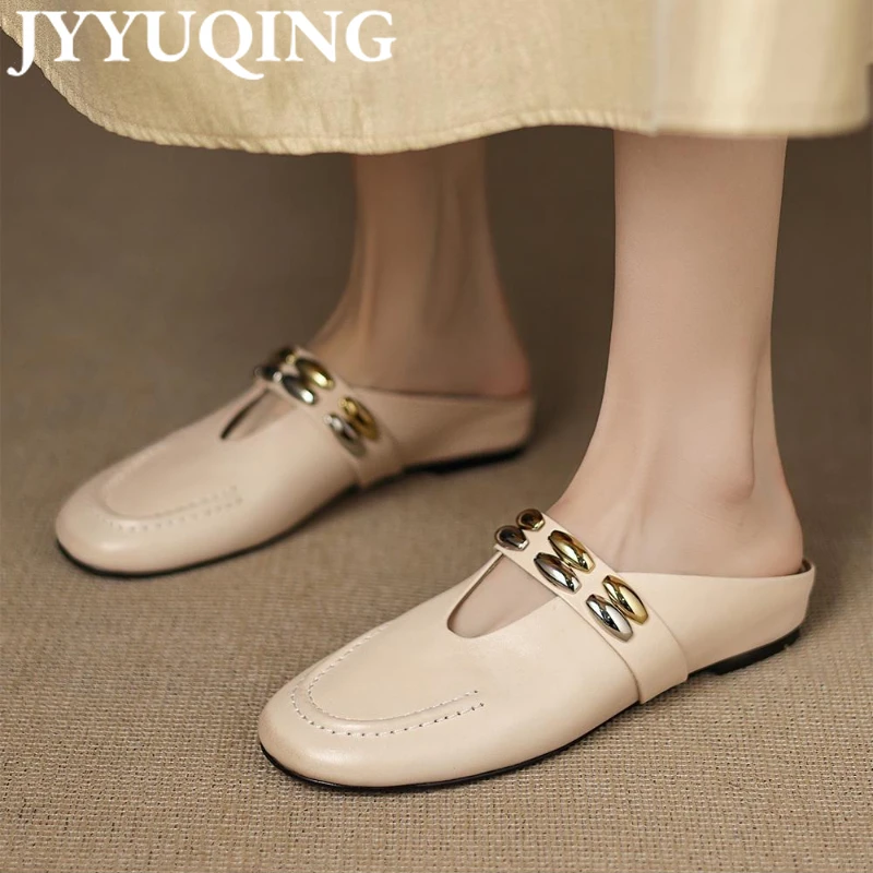 Flats Women Slippers Flats Mules Shoes Slingback Casual Sandals 2025 Summer Trand Dress Flip Flops Comfort Leather Mujer Slides
Flats Women Slippers Flats Mules Shoes Slingback Casual Sandals 2025 Summer Trand Dress Flip Flops Comfort Leather Mujer Slides
