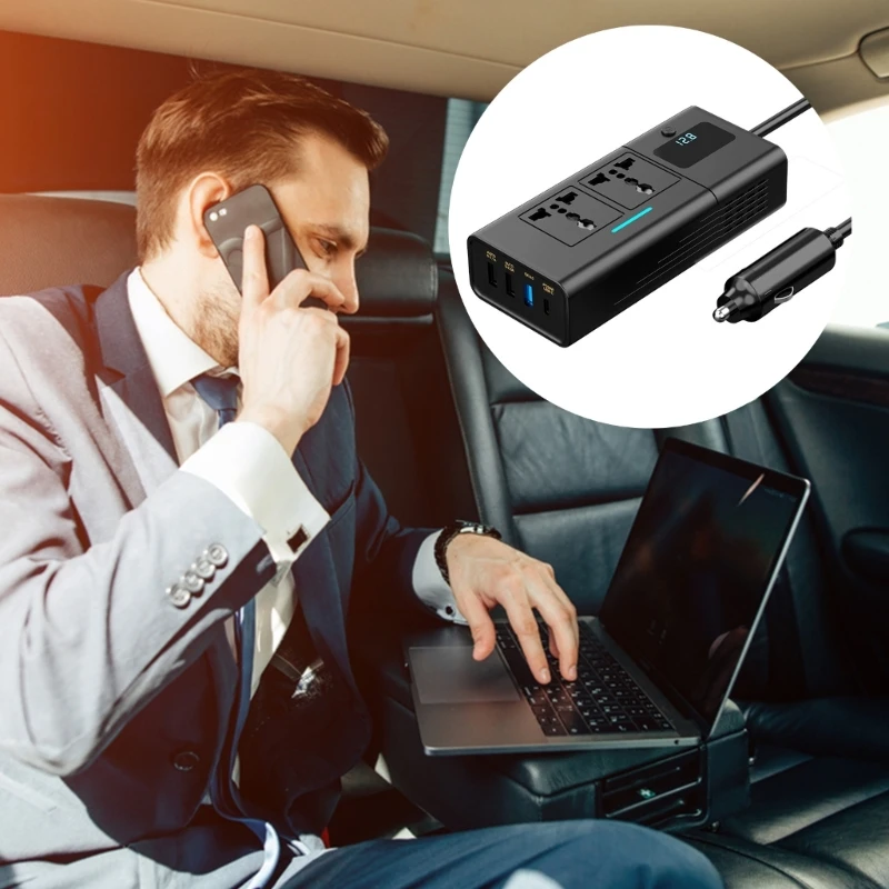 Car Power Inverter 12V to 220V Led Display USB & Type-C Ports Converter Chargers Adapter Car Plug Converter LED Display
Car Power Inverter 12V to 220V Led Display USB & Type-C Ports Converter Chargers Adapter Car Plug Converter LED Display