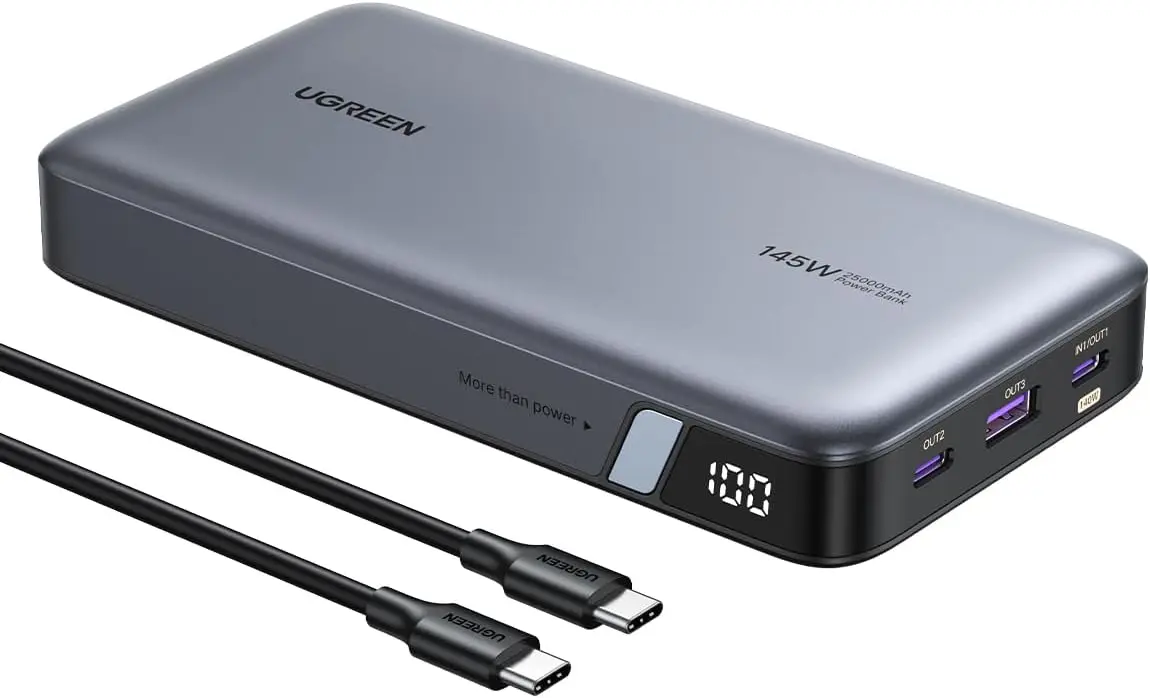 25000mAh 145W Laptop Power Bank, 3-Port USB C PD Battery Pack for MacBook Dell XPS iPhone Galaxy Steam Deck iPad
25000mAh 145W Laptop Power Bank, 3-Port USB C PD Battery Pack for MacBook Dell XPS iPhone Galaxy Steam Deck iPad