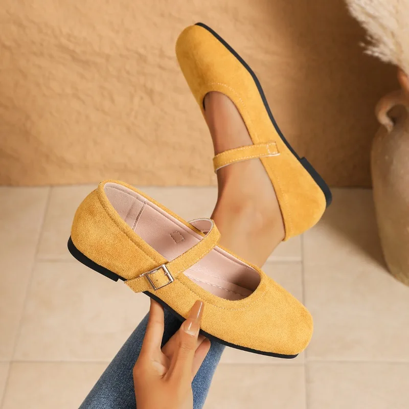 Summer Fashion Square Toe Buckle Flat Shoes Women's Retro Suede Designer Comfortable Lightweight Outdoor Shopping Womens Loafers
Summer Fashion Square Toe Buckle Flat Shoes Women's Retro Suede Designer Comfortable Lightweight Outdoor Shopping Womens Loafers