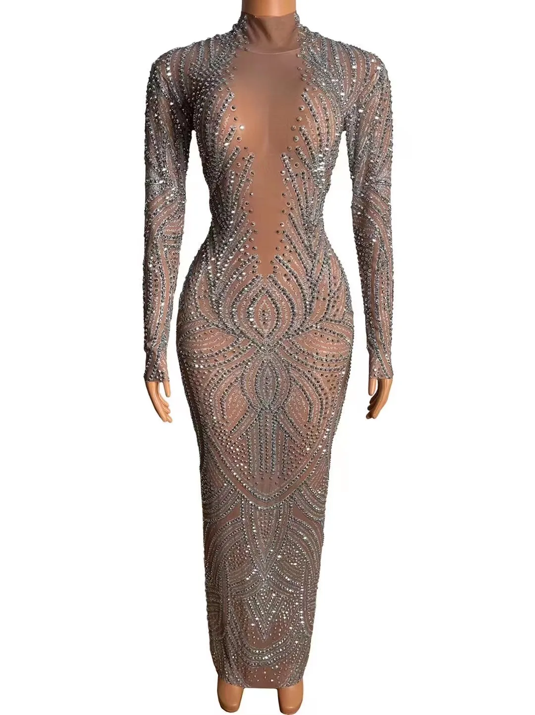 Silver Rhinestone Stretch Dress Women's Birthday Celebration Suits Dancers Wear Bar Dance Singer
Silver Rhinestone Stretch Dress Women's Birthday Celebration Suits Dancers Wear Bar Dance Singer