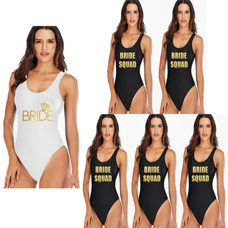 Women's Clothing Bride + Bridesmaid One-piece Swimsuit Sexy Bronzing Printing Gold Font 2026 New Product Trend Street Fashion
Women's Clothing Bride + Bridesmaid One-piece Swimsuit Sexy Bronzing Printing Gold Font 2026 New Product Trend Street Fashion