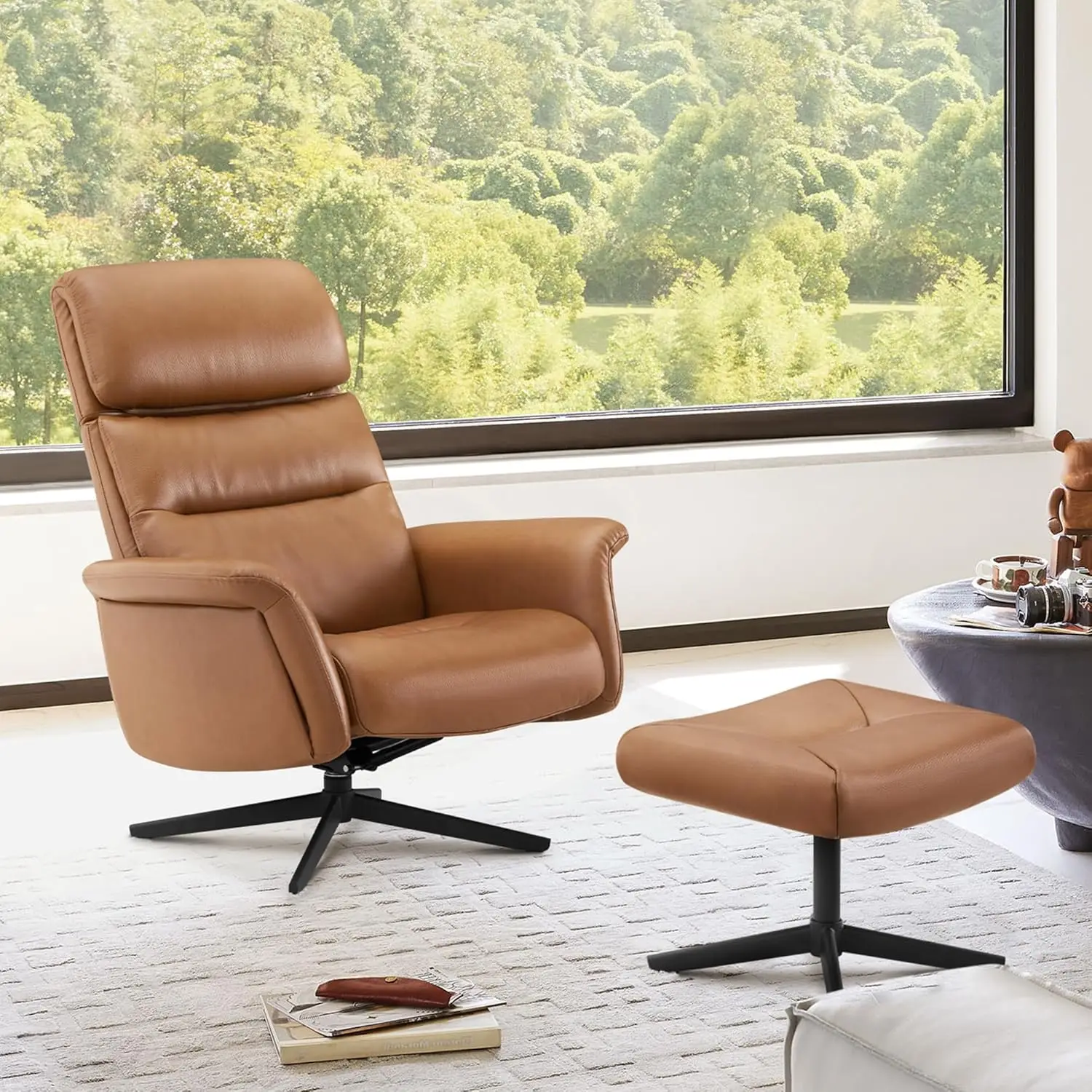 Genuine Leather Self-Reclining Swivel Chair Adjustable Headrest Ottoman Living Room Office Saddle Customized
Genuine Leather Self-Reclining Swivel Chair Adjustable Headrest Ottoman Living Room Office Saddle Customized