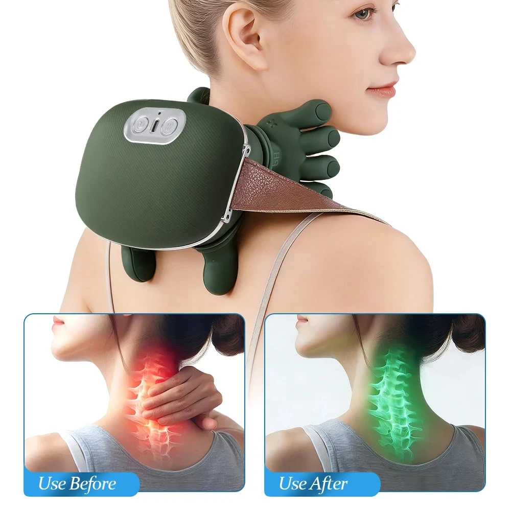 Hand-Shaped Trapezius Massager Electric Kneading Neck Shoulder Dual Heat 3 Modes Type-C Rechargeable Back Leg Muscle Pain Relief
Hand-Shaped Trapezius Massager Electric Kneading Neck Shoulder Dual Heat 3 Modes Type-C Rechargeable Back Leg Muscle Pain Relief