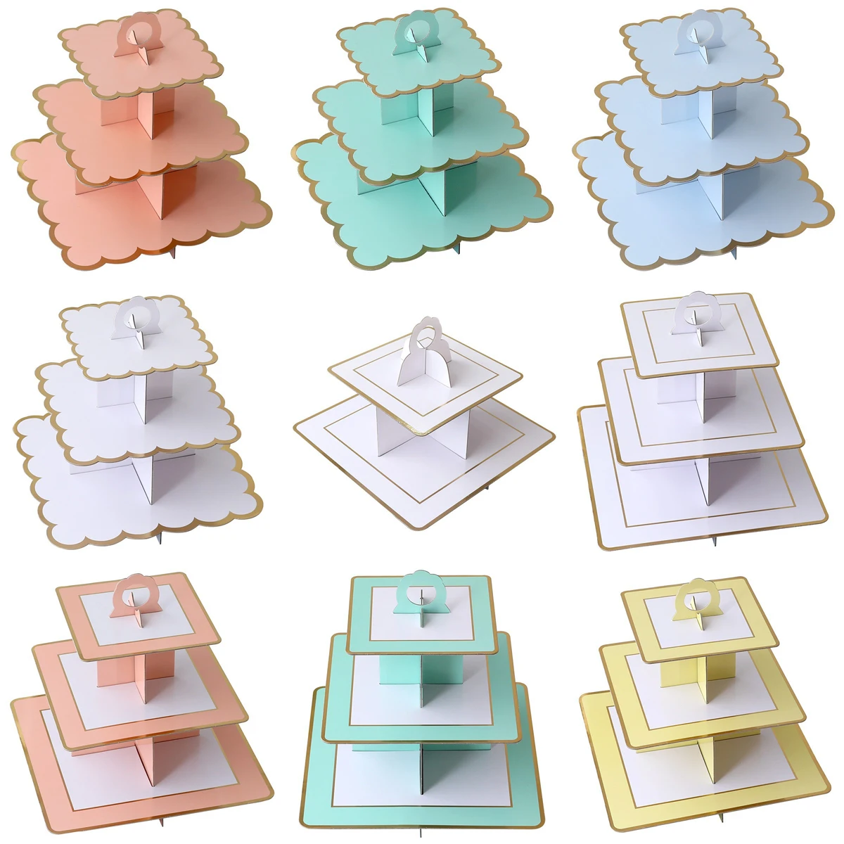 3-Tier cake Stand Square Theme Party Cardboard Cupcake Stand for Kids Wedding Birthday Party Square Party Decoration
3-Tier cake Stand Square Theme Party Cardboard Cupcake Stand for Kids Wedding Birthday Party Square Party Decoration