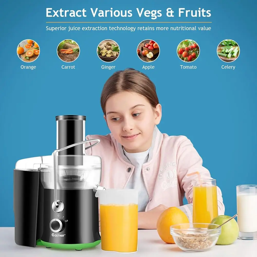 Wide-Mouth 3-Inch Centrifugal Juicer, BPA-Free Stainless Steel, 2-Speed Masticating Juice Extractor for Fruits and Vegetables
Wide-Mouth 3-Inch Centrifugal Juicer, BPA-Free Stainless Steel, 2-Speed Masticating Juice Extractor for Fruits and Vegetables