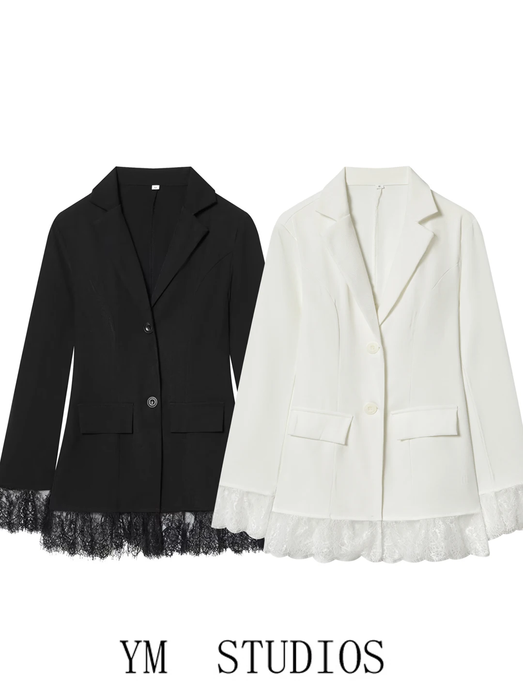 Women's Business Suit Lace Splicing Slim Fit Waist Cinching Office Outerwear Straight Hemline Breathable Polyester Fiber
Women's Business Suit Lace Splicing Slim Fit Waist Cinching Office Outerwear Straight Hemline Breathable Polyester Fiber