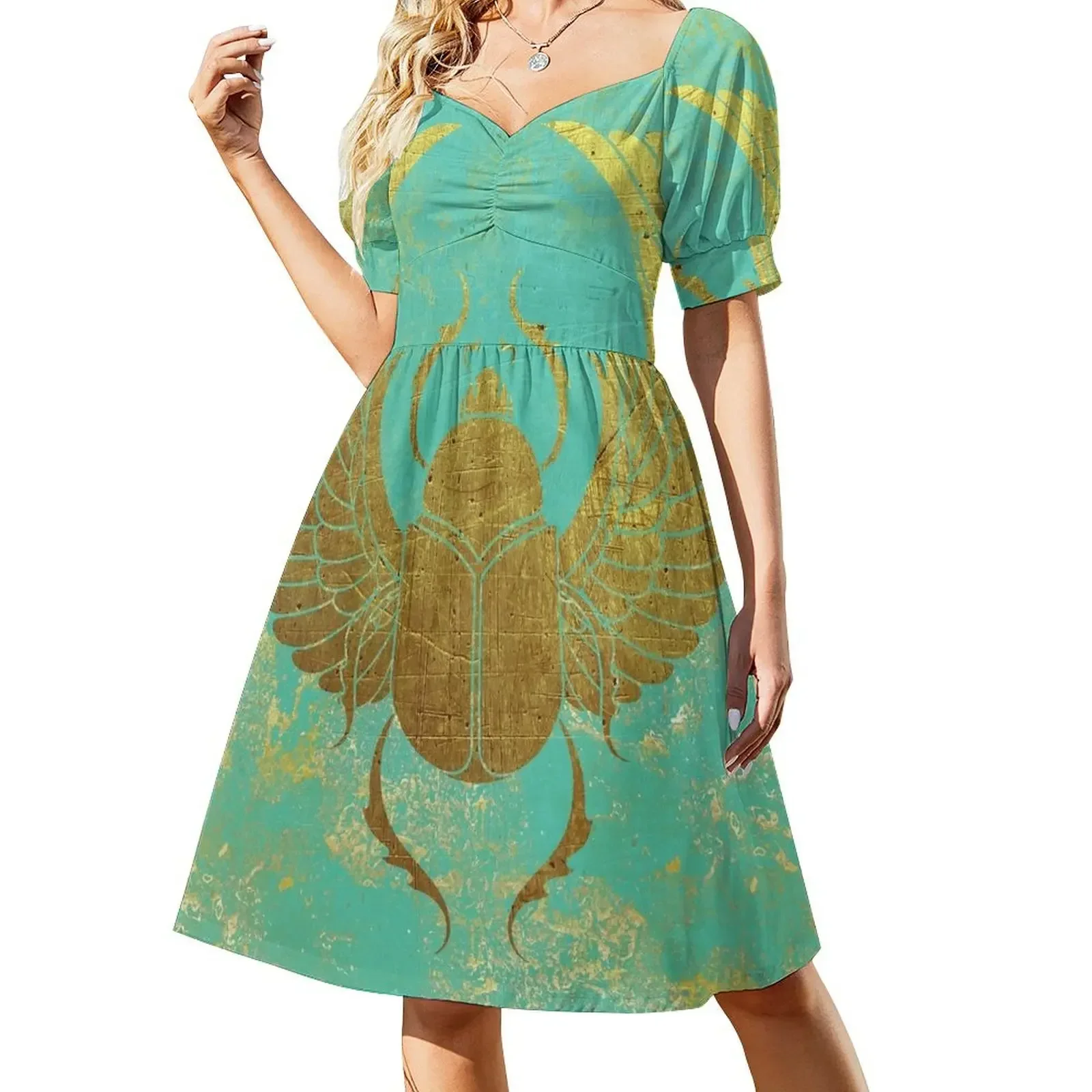 Ancient Egypt -Scarab Short-Sleeved Dress Women's clothing dress summer 2025 women Dress
Ancient Egypt -Scarab Short-Sleeved Dress Women's clothing dress summer 2025 women Dress