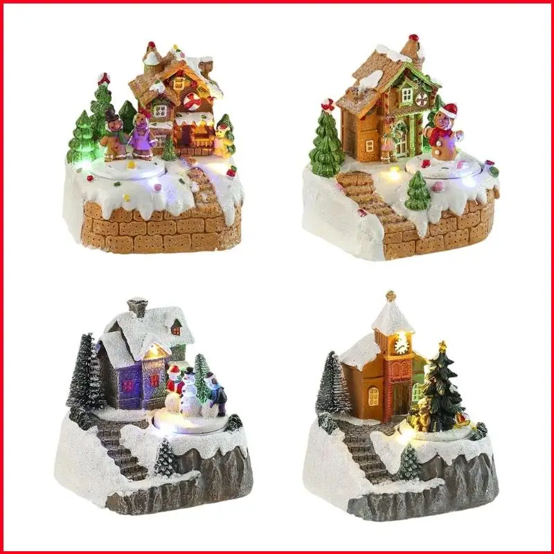 K92A Holiday Themed Christmas Decoration Music Box Snow House Ornament with LED Light
K92A Holiday Themed Christmas Decoration Music Box Snow House Ornament with LED Light