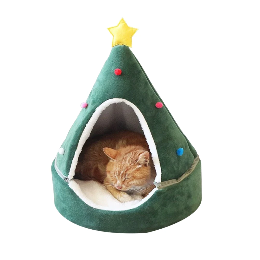 Cat Bed Mongolian Yurts, Winter Warm Plush Cat Tent, Removable Nest with Pad, Christmas Design Pet Cat Supplies
Cat Bed Mongolian Yurts, Winter Warm Plush Cat Tent, Removable Nest with Pad, Christmas Design Pet Cat Supplies