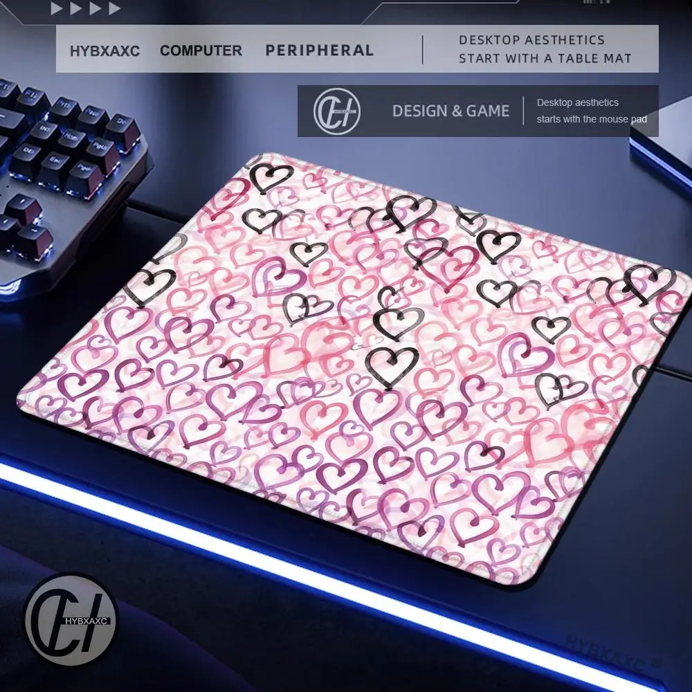 HYBXAXC Pink Heart Pattern Small Mouse Pad Doodle Hearts Mousepad Deskpad Desktop Computer Keyboard Boy Girl Gift for Play games
HYBXAXC Pink Heart Pattern Small Mouse Pad Doodle Hearts Mousepad Deskpad Desktop Computer Keyboard Boy Girl Gift for Play games