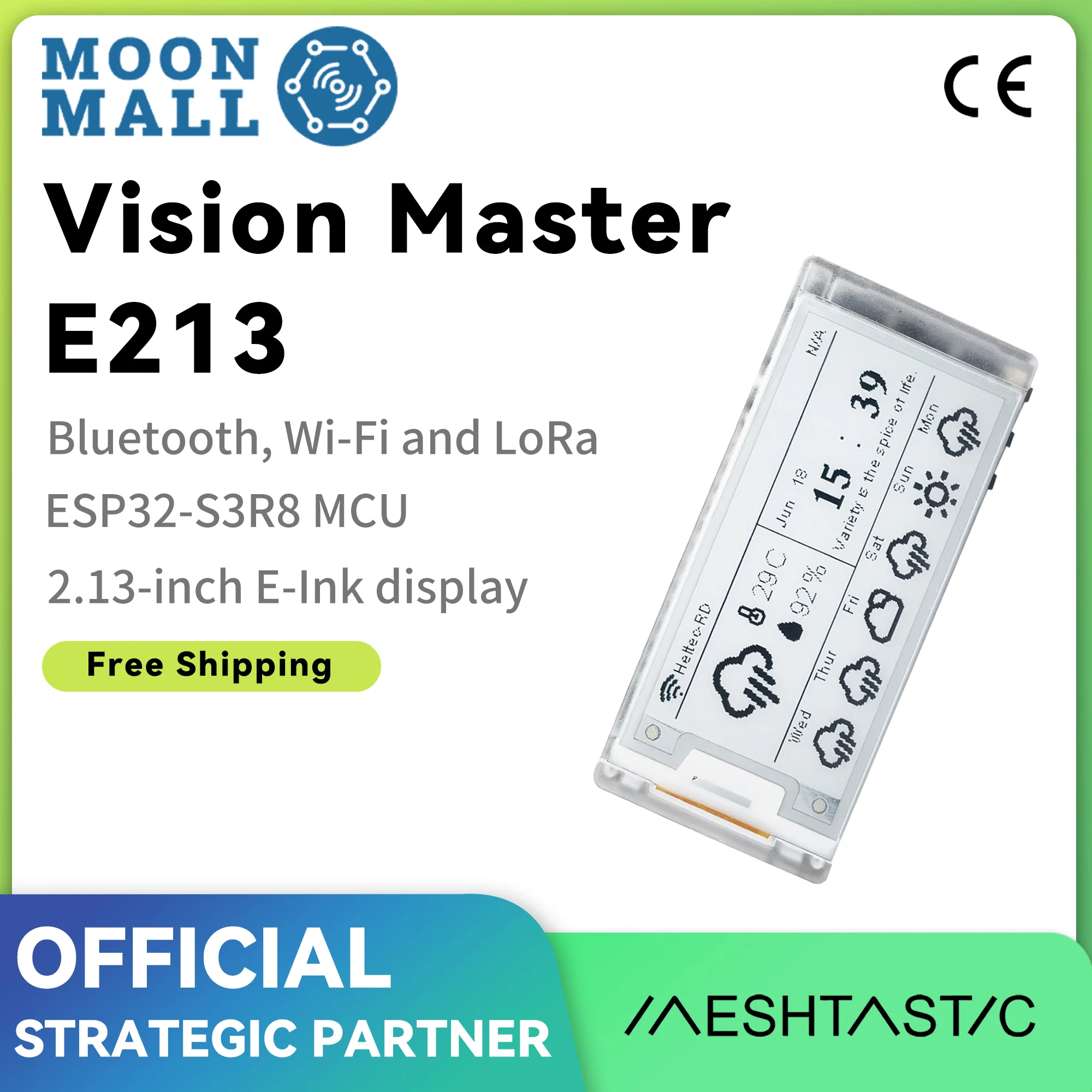 Heltec 2.13 Inch E-Ink Display LoRa Meshtastic Arduino Esp32 E-Paper Monitor Devboard WiFi Bluetooth Black White Price Tag IoT
Heltec 2.13 Inch E-Ink Display LoRa Meshtastic Arduino Esp32 E-Paper Monitor Devboard WiFi Bluetooth Black White Price Tag IoT