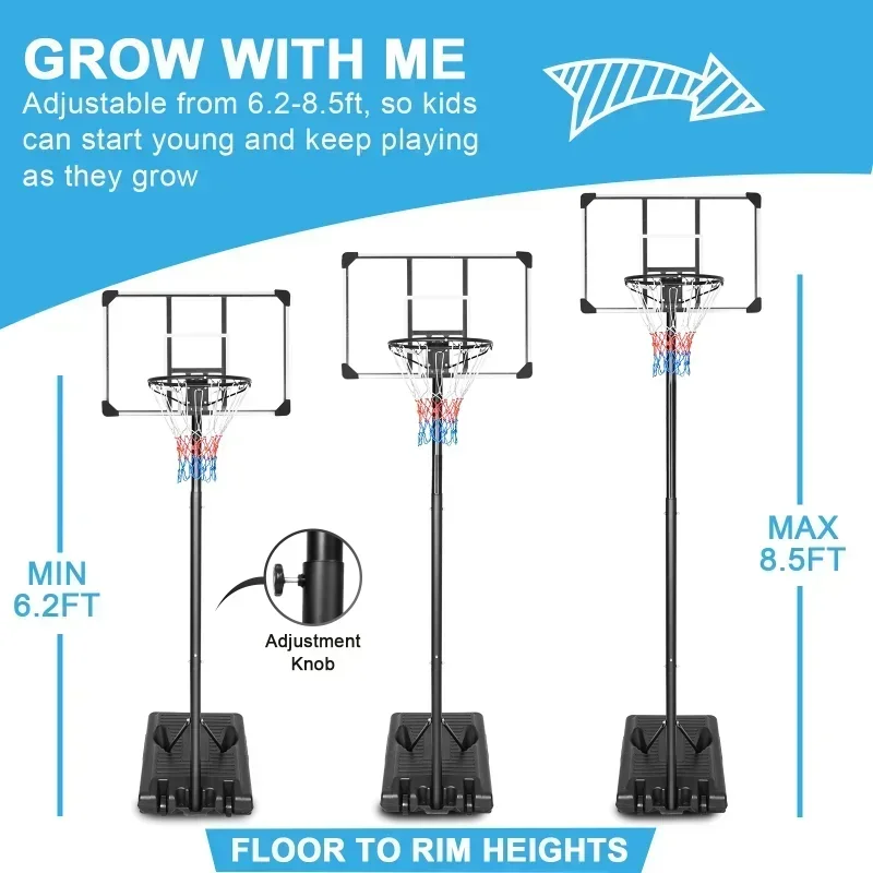 2026 Portable Basketball Stand Containing Transparent Backboard And Wheels Suitable For Youth Outdoor Indoor Basketball Goal
2026 Portable Basketball Stand Containing Transparent Backboard And Wheels Suitable For Youth Outdoor Indoor Basketball Goal