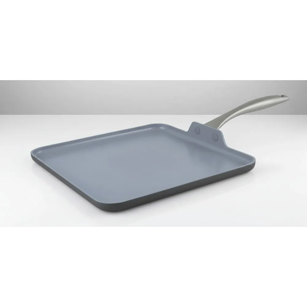 11" Square Ceramic Nonstick Griddle Pan, PFAS-Free Healthy Cookware, Oven Safe 600°F for Eggs & Omelets
11" Square Ceramic Nonstick Griddle Pan, PFAS-Free Healthy Cookware, Oven Safe 600°F for Eggs & Omelets