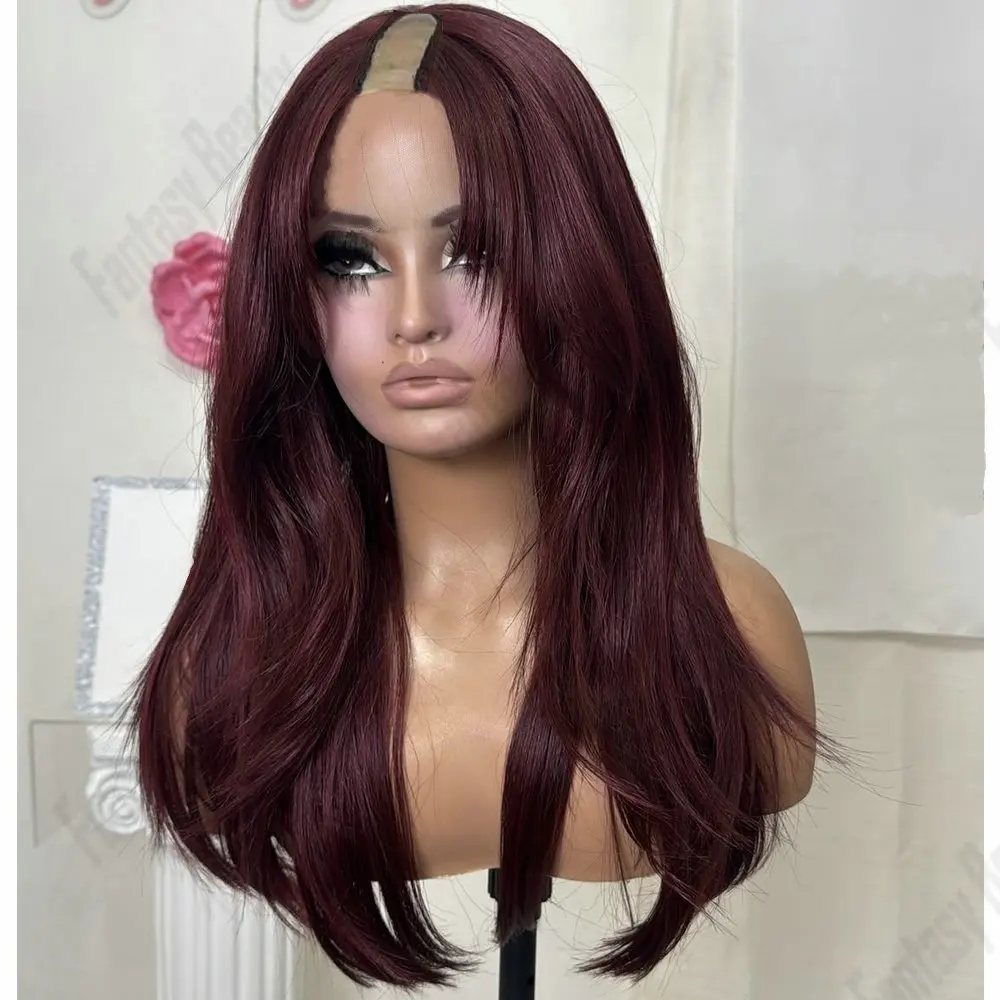 Natural Straight Burgundy Red1x4Size U Part Wig Real Human Hair for Women Glueless Clip-in VPart Wig Easy Wear Full Machine Made
Natural Straight Burgundy Red1x4Size U Part Wig Real Human Hair for Women Glueless Clip-in VPart Wig Easy Wear Full Machine Made