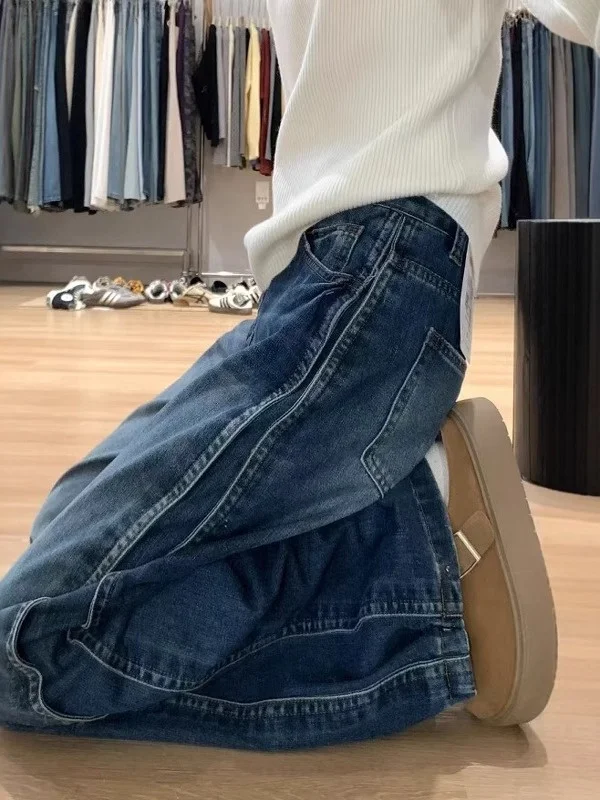 American Retro Wide Leg Jeans Women's Spring Autumn Loose Large Size Straight Denim Non-Matching Floor-Length Pants
American Retro Wide Leg Jeans Women's Spring Autumn Loose Large Size Straight Denim Non-Matching Floor-Length Pants
