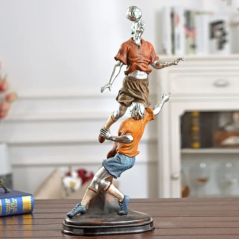 52cm Crafts football match footballer header figures model Sculpture Resin soccer game Statue Ornament Home room decorations toy
52cm Crafts football match footballer header figures model Sculpture Resin soccer game Statue Ornament Home room decorations toy