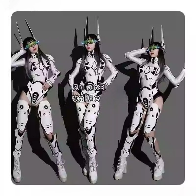 Technology Women Cosplay Costume Electronic Music Party Bar Dance Wear Armor Clothing Nightclub Stage Performance Led Glasses
Technology Women Cosplay Costume Electronic Music Party Bar Dance Wear Armor Clothing Nightclub Stage Performance Led Glasses