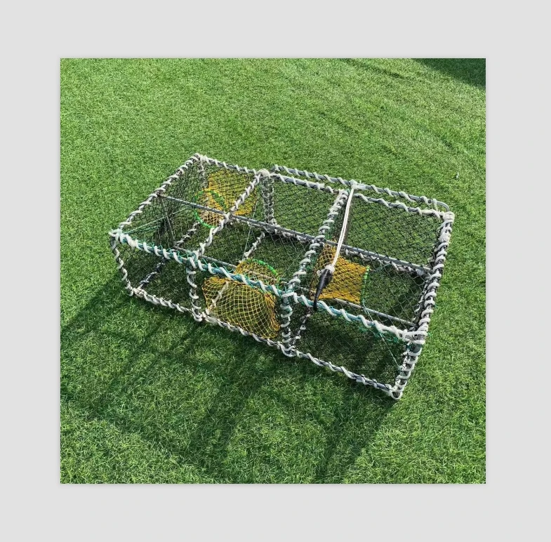 Commercial HDPE Aquaculture Metal Coated Net Cage square Ocean Crab Pot
Commercial HDPE Aquaculture Metal Coated Net Cage square Ocean Crab Pot