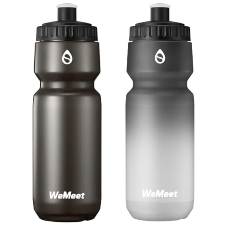 Leak Proof Bicycle Water Bottle, 2-Pack, BPA Free Plastic, Black, Squeeze Design with Capacity Scale for Cycling Gym Use
Leak Proof Bicycle Water Bottle, 2-Pack, BPA Free Plastic, Black, Squeeze Design with Capacity Scale for Cycling Gym Use