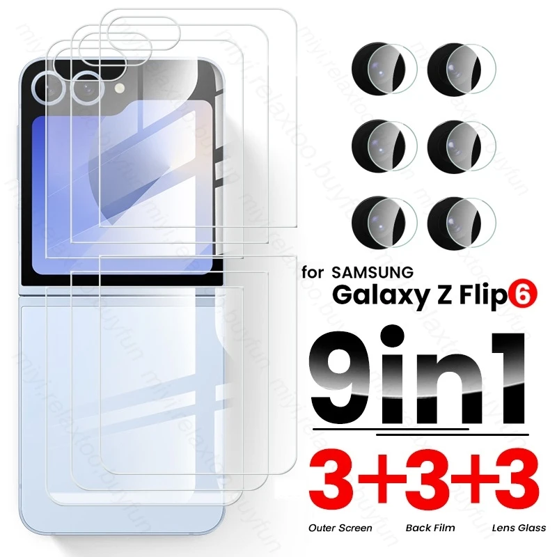 ZFlip6 9 в 1 закаленное стекло Внешняя защита экрана для Samsung Z Flip6 искусственное Защитное стекло для камеры на Galaxy Flip 6 Z6 задняя пленка
ZFlip6 9 в 1 закаленное стекло Внешняя защита экрана для Samsung Z Flip6 искусственное Защитное стекло для камеры на Galaxy Flip 6 Z6 задняя пленка