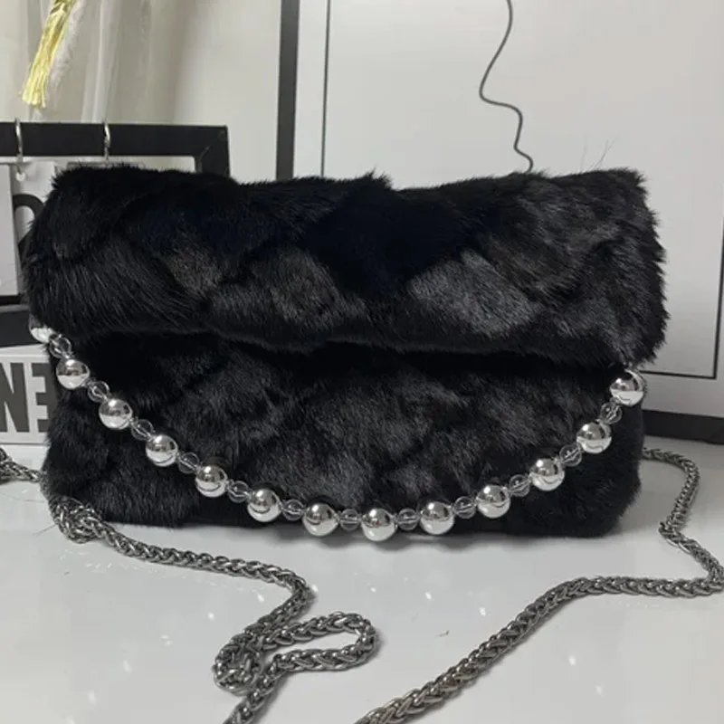 New Fur Women Bag Natural Mink Fur Handbag Ladies Winter Warm Crossbody Bags Famous Brand Large Capacity Shoulder Bag
New Fur Women Bag Natural Mink Fur Handbag Ladies Winter Warm Crossbody Bags Famous Brand Large Capacity Shoulder Bag
