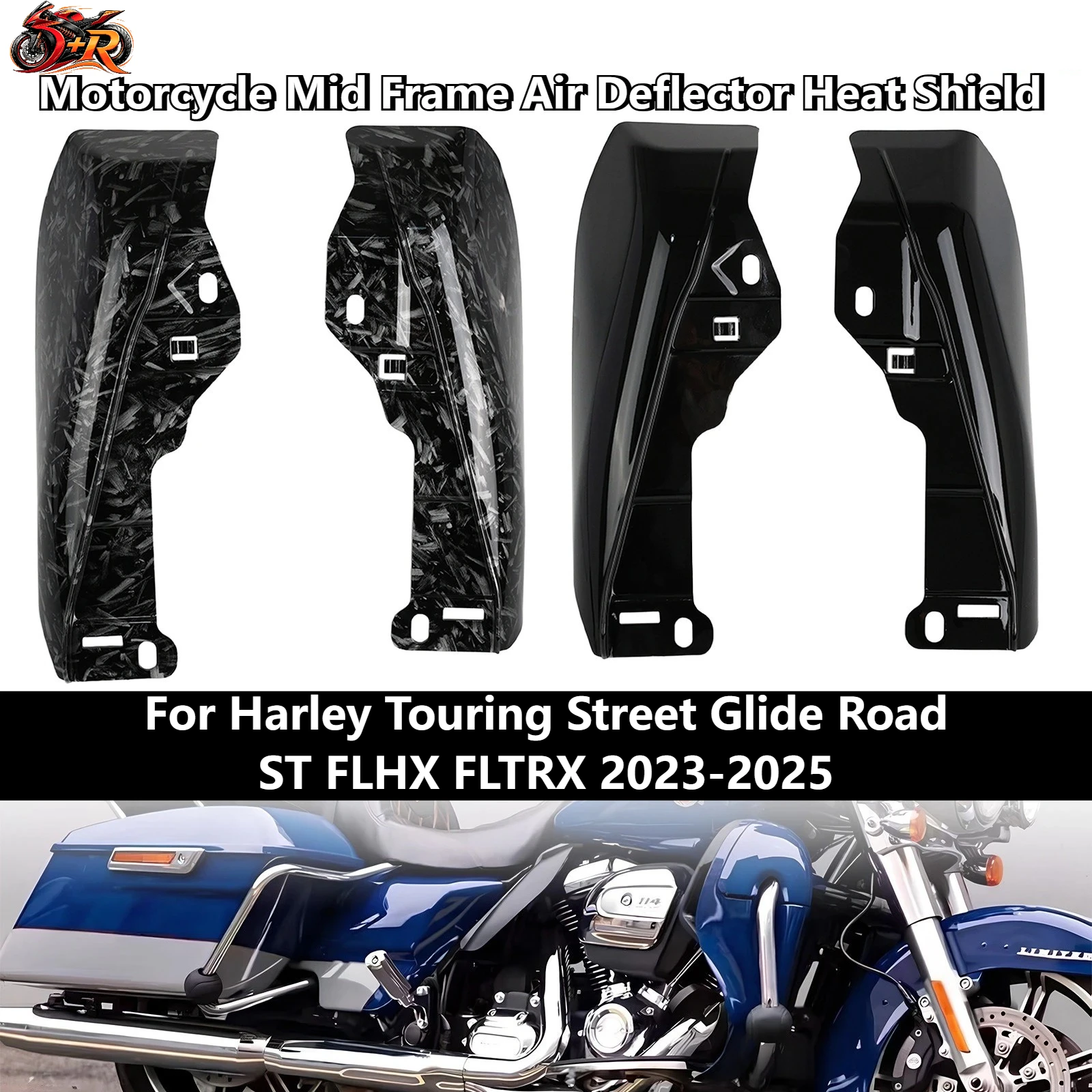 New Motorcycle Black Mid Frame Air Deflector Heat Shield For Harley Touring Street Glide Road ST FLHX FLTRX 2023-2025 DONGRAN
New Motorcycle Black Mid Frame Air Deflector Heat Shield For Harley Touring Street Glide Road ST FLHX FLTRX 2023-2025 DONGRAN
