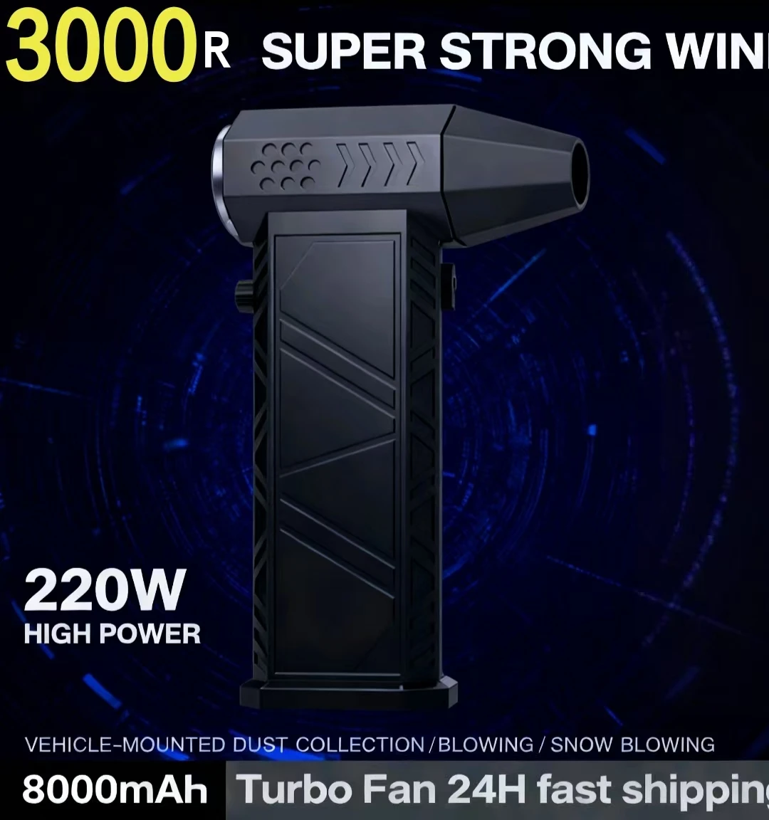 X9 Pro Powerful Airflow Dust Blower 300,000 RPM Intense Fan Type USB-C Charging Strong Wind Force Brushless Turbojet
X9 Pro Powerful Airflow Dust Blower 300,000 RPM Intense Fan Type USB-C Charging Strong Wind Force Brushless Turbojet