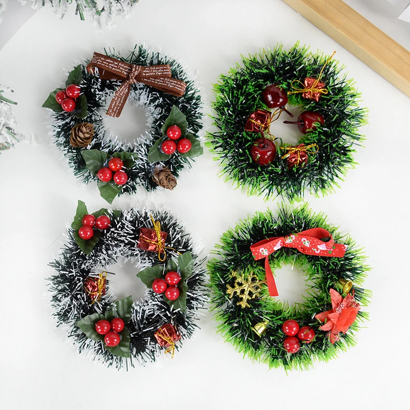 12cm Christmas Wreath Xmas Tree Ornaments Hanging Pendant Handmade DIY Garland Merry Christmas Decoration for Home New Year Gift
12cm Christmas Wreath Xmas Tree Ornaments Hanging Pendant Handmade DIY Garland Merry Christmas Decoration for Home New Year Gift