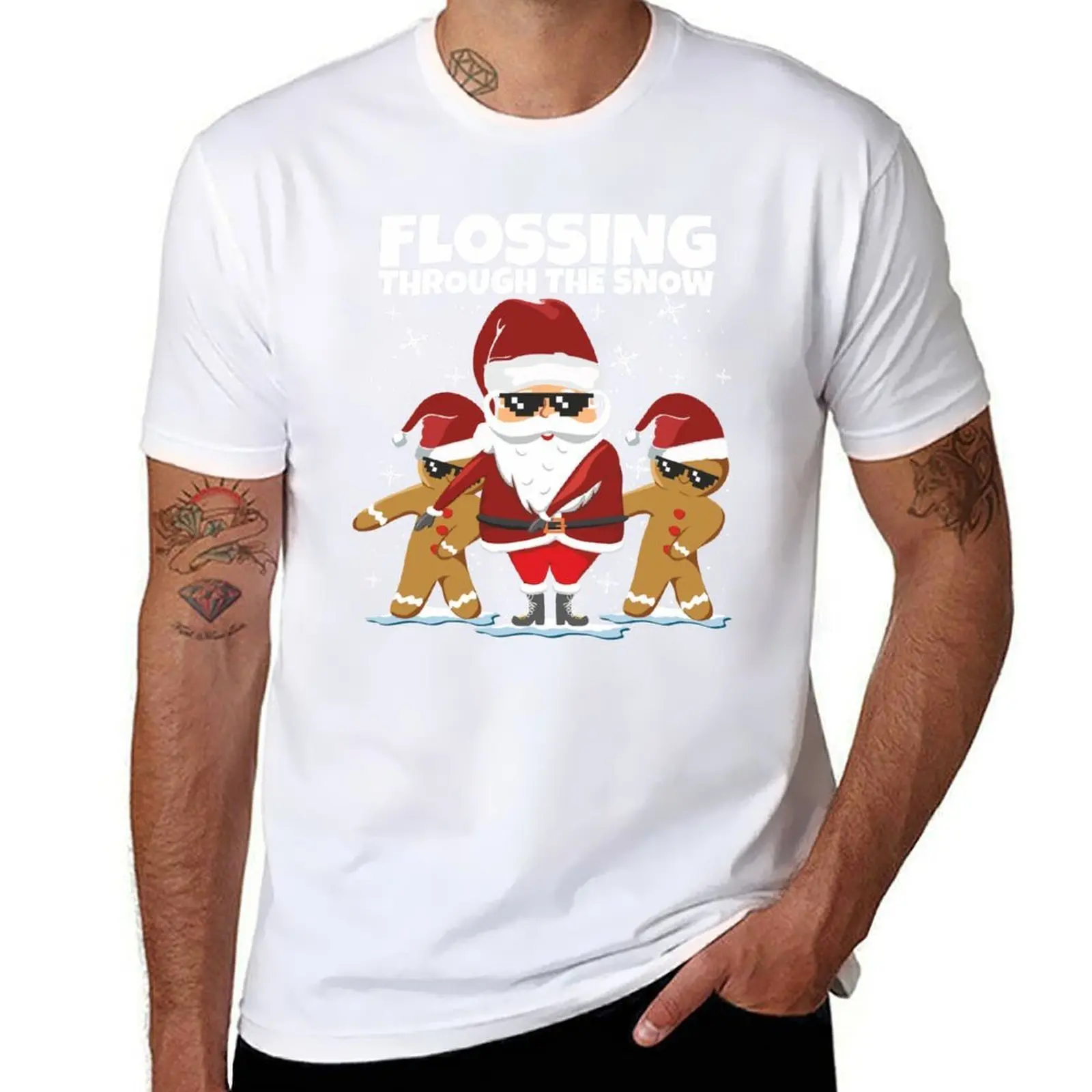 Flossing Through The Snow With Santa Gingerbread Dancing Cookies Funny Christmas Gift T-Shirt
Flossing Through The Snow With Santa Gingerbread Dancing Cookies Funny Christmas Gift T-Shirt