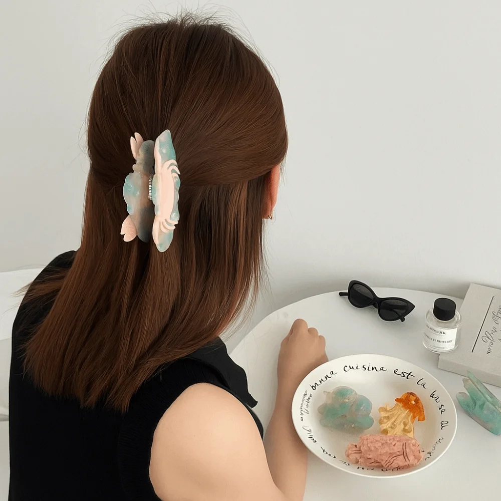 Sweet Ocean Animal Hair Clip Acetic Acid Beach Headwear Crab Fish Hair Claw Hair Accessories Korean Style Geometry Shark Clip
Sweet Ocean Animal Hair Clip Acetic Acid Beach Headwear Crab Fish Hair Claw Hair Accessories Korean Style Geometry Shark Clip