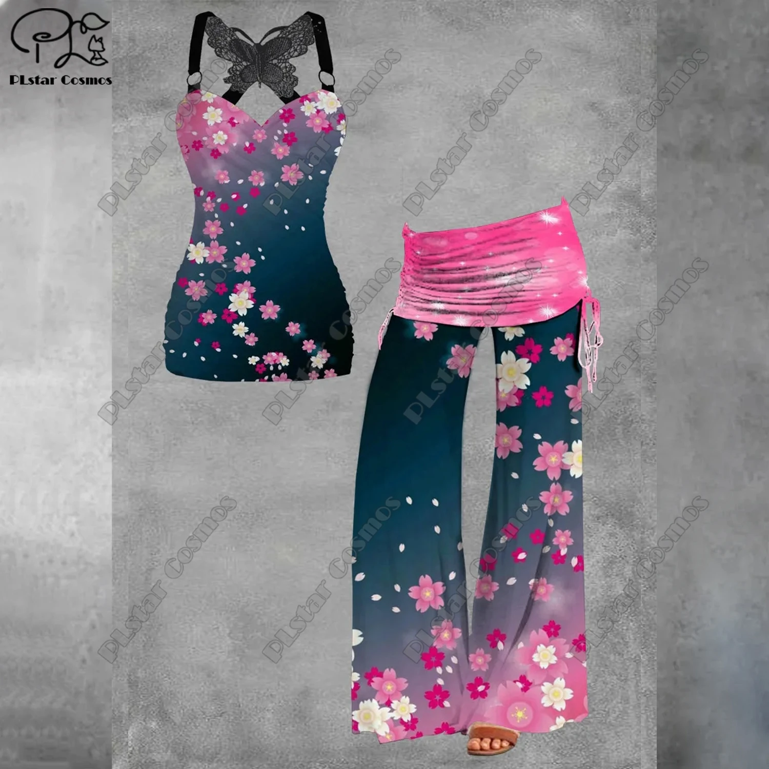 PLstar Cosmos 2023 new 3D printing women's literary rainbow flower vest + wide-leg pants two-piece set
PLstar Cosmos 2023 new 3D printing women's literary rainbow flower vest + wide-leg pants two-piece set