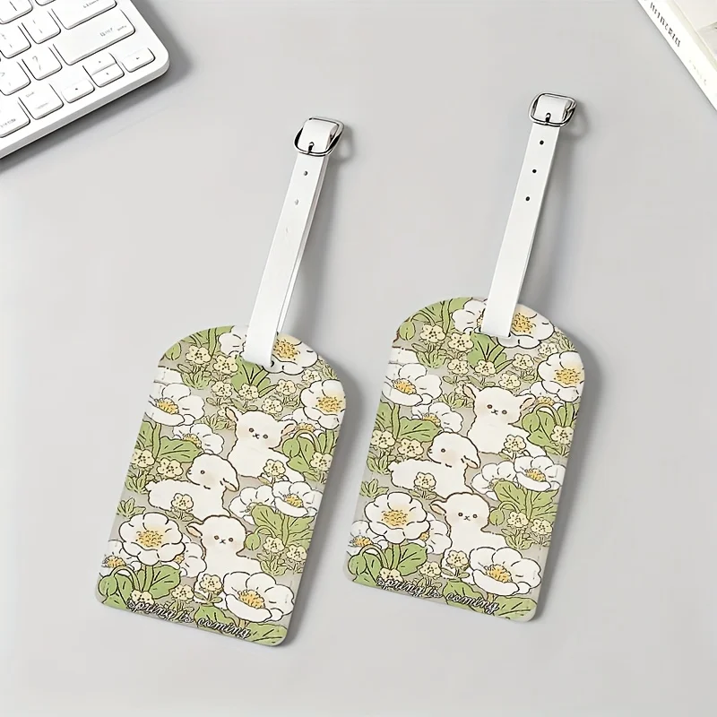 Lamb Floral Luggage Tags Cute Sheep Daisy Id Tags with Green Strap for Bags Keys Pastel Mint Green Beige White Brown Travel
Lamb Floral Luggage Tags Cute Sheep Daisy Id Tags with Green Strap for Bags Keys Pastel Mint Green Beige White Brown Travel