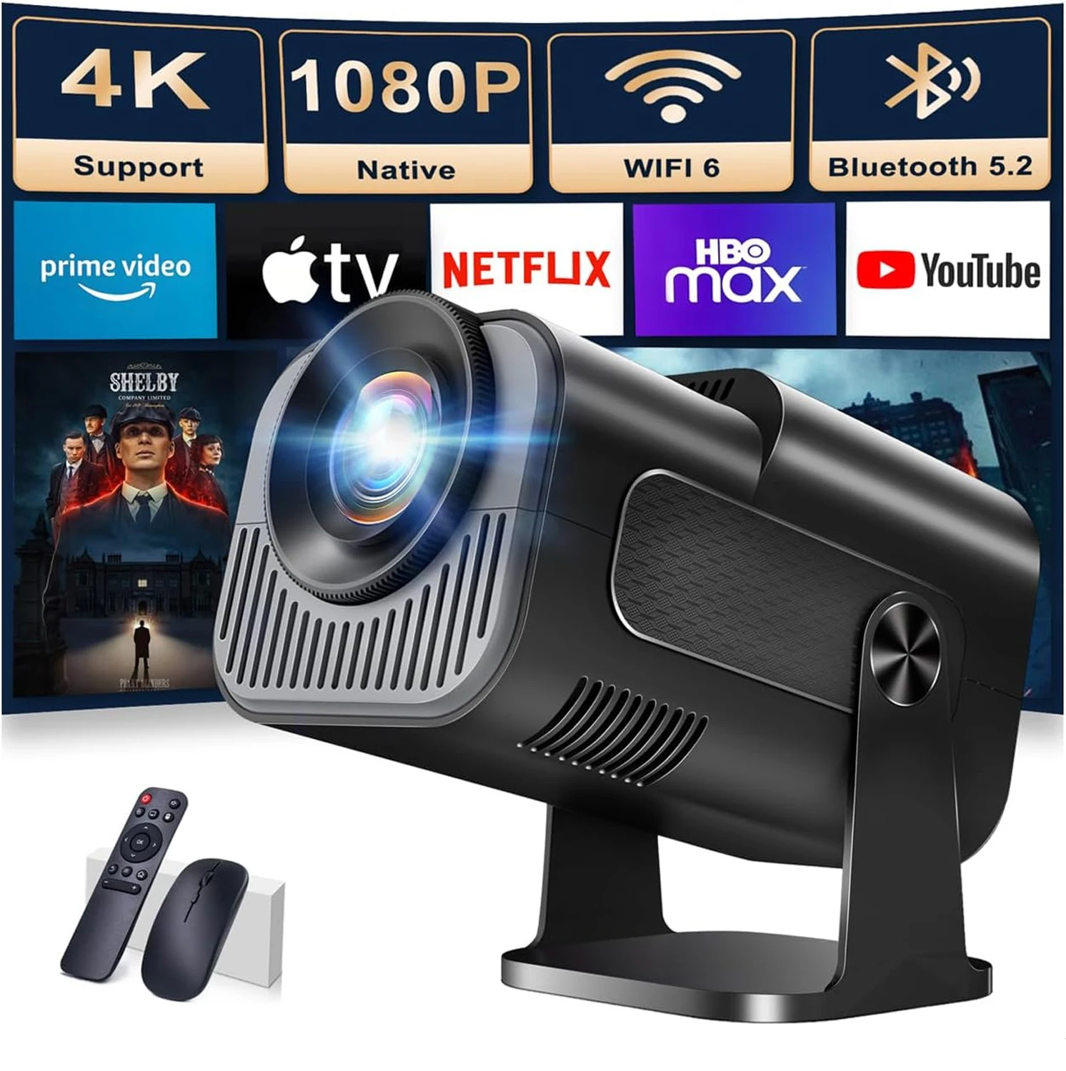 HY320 Projector Android11 H713 Wifi6 320ANSI Native 1280*720P Support 1080P 4K HD BT Home Cinema Outdoor Travel Projector NEW
HY320 Projector Android11 H713 Wifi6 320ANSI Native 1280*720P Support 1080P 4K HD BT Home Cinema Outdoor Travel Projector NEW