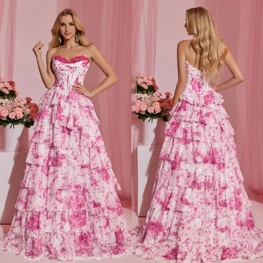 Customized Fashion pink Chiffon Homecoming Dress Luxury Strapless Lace Tiered Contrast Color Ball Gowns Zipper Back Prom Dres
Customized Fashion pink Chiffon Homecoming Dress Luxury Strapless Lace Tiered Contrast Color Ball Gowns Zipper Back Prom Dres