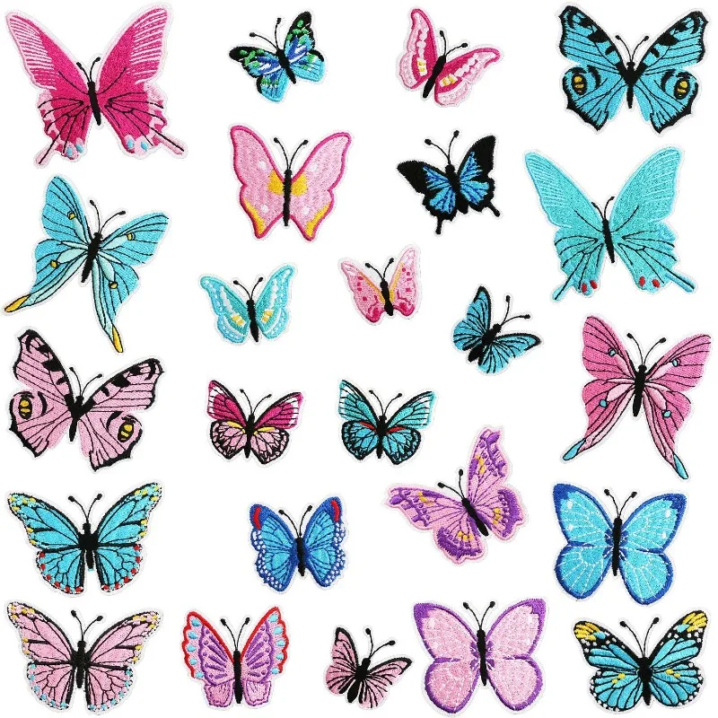 Cartoon Blue Pink Butterfly Animal Sewing Iron-on Embroidered Badge Patch for DIY T-shirt Backpack Clothing Appliques Sticker
Cartoon Blue Pink Butterfly Animal Sewing Iron-on Embroidered Badge Patch for DIY T-shirt Backpack Clothing Appliques Sticker