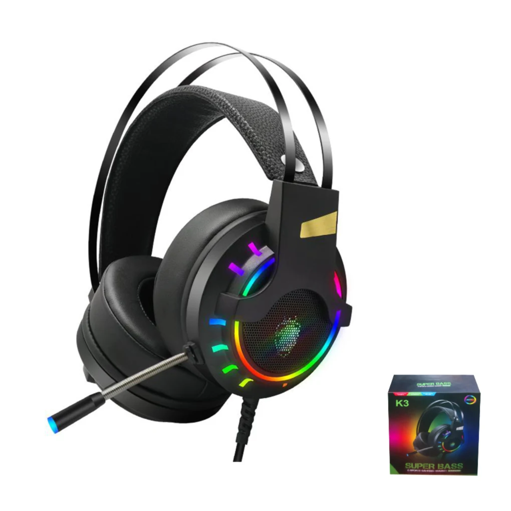 7.1 Channel Wired Headphone LED Glowing Adjustable Gaming Headset USB Earphone with Microphone Bag Package
7.1 Channel Wired Headphone LED Glowing Adjustable Gaming Headset USB Earphone with Microphone Bag Package