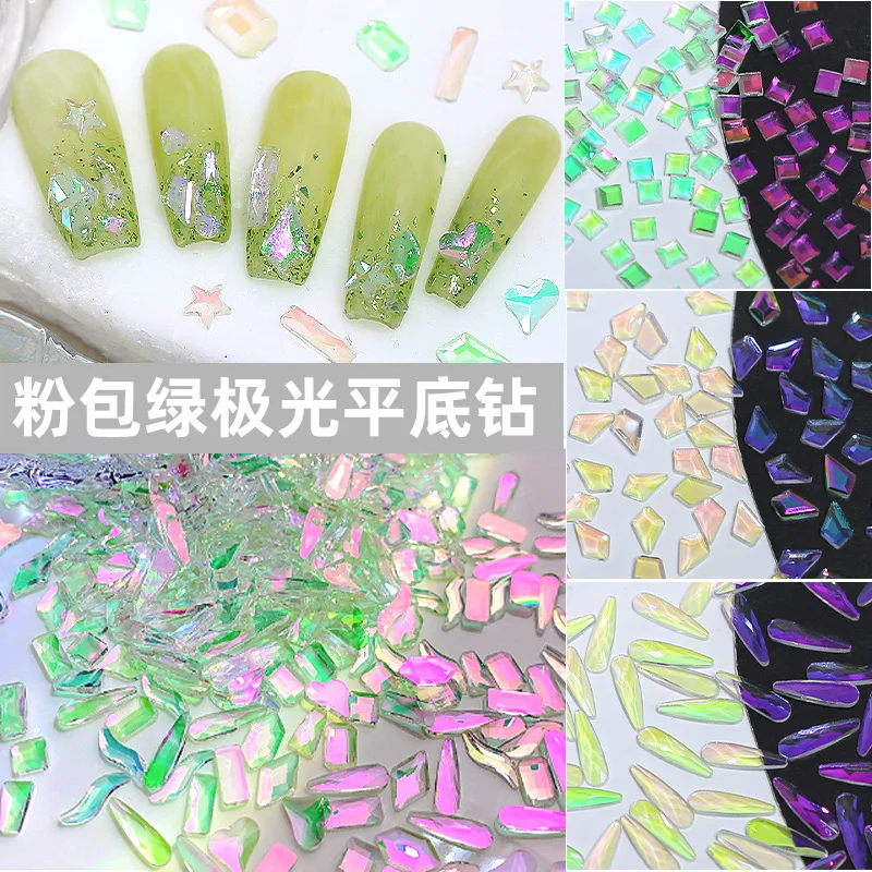 50PCS Glitter Mix Shapes Aurora Colorful Pink Coated Green Flatback Diamonds Glass Nail Art Rhinestones Jewel Manicure Ornments
50PCS Glitter Mix Shapes Aurora Colorful Pink Coated Green Flatback Diamonds Glass Nail Art Rhinestones Jewel Manicure Ornments