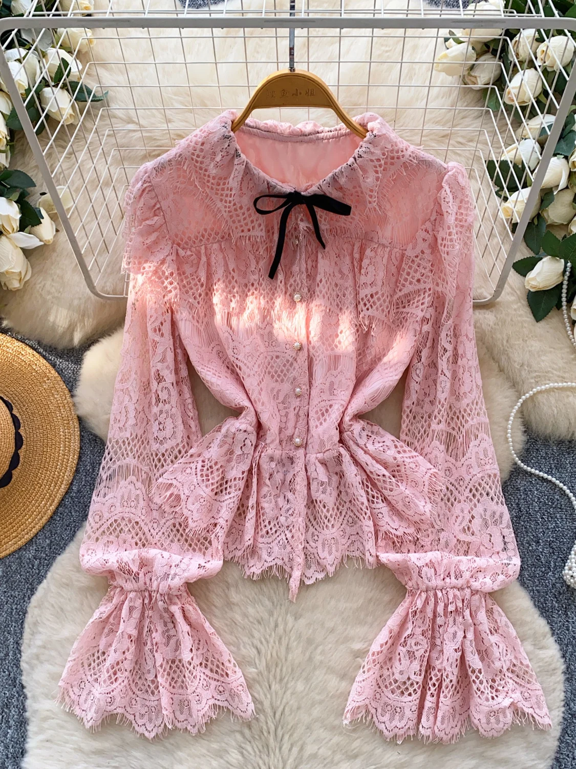 Women Pink O-Neck Bow Lace Shirts Blouses Y2k Vintage 2000s Aesthetic Elegant Long Sleeve Shirt Fashion Clothes Spring Autumn
Women Pink O-Neck Bow Lace Shirts Blouses Y2k Vintage 2000s Aesthetic Elegant Long Sleeve Shirt Fashion Clothes Spring Autumn
