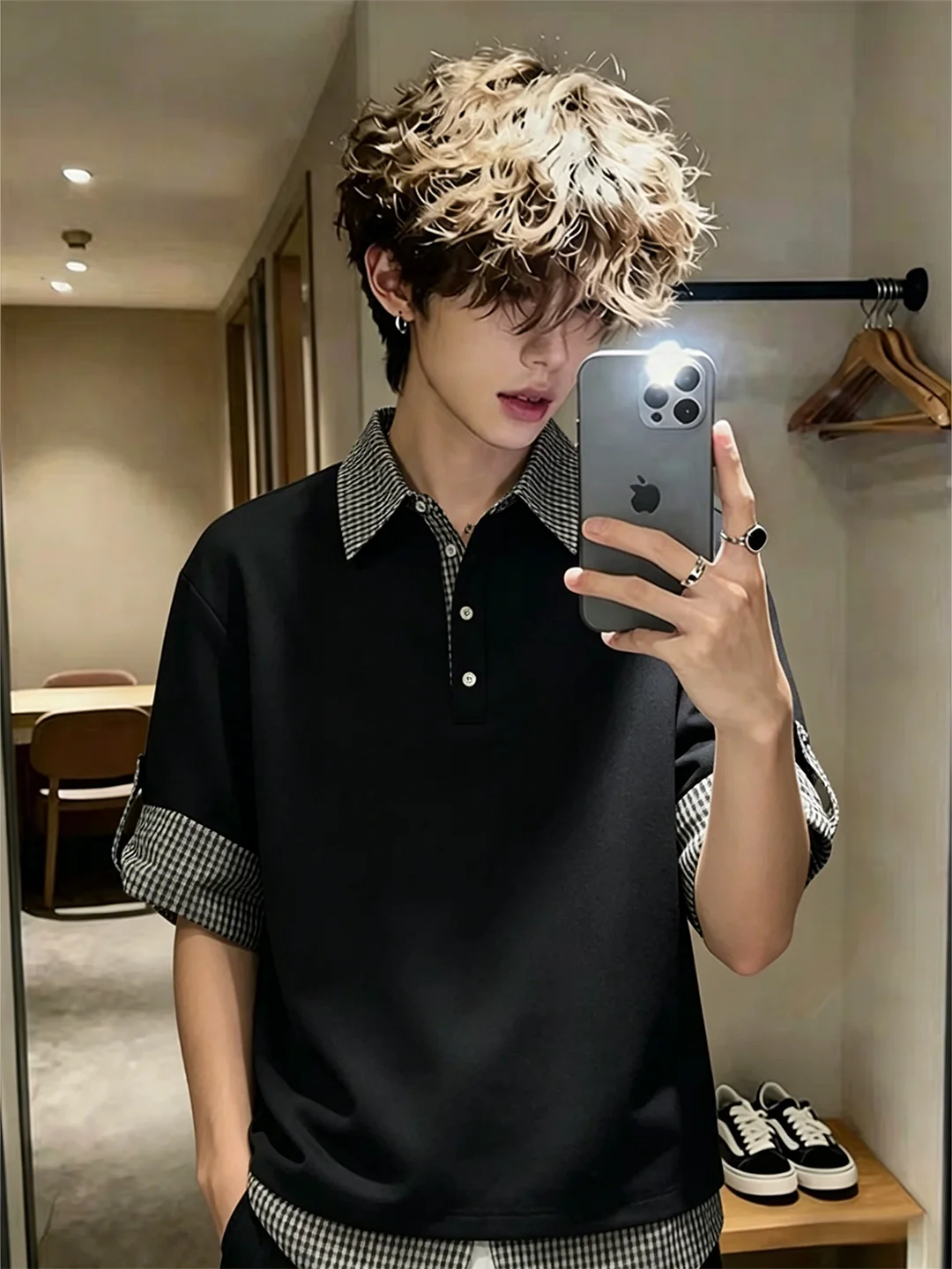 Black Shirt Fake Two-Piece Short Sleeve Men's Summer Casual Style Sweat-Wicking Standard Fit Four-Button Closure T-Shirt
Black Shirt Fake Two-Piece Short Sleeve Men's Summer Casual Style Sweat-Wicking Standard Fit Four-Button Closure T-Shirt