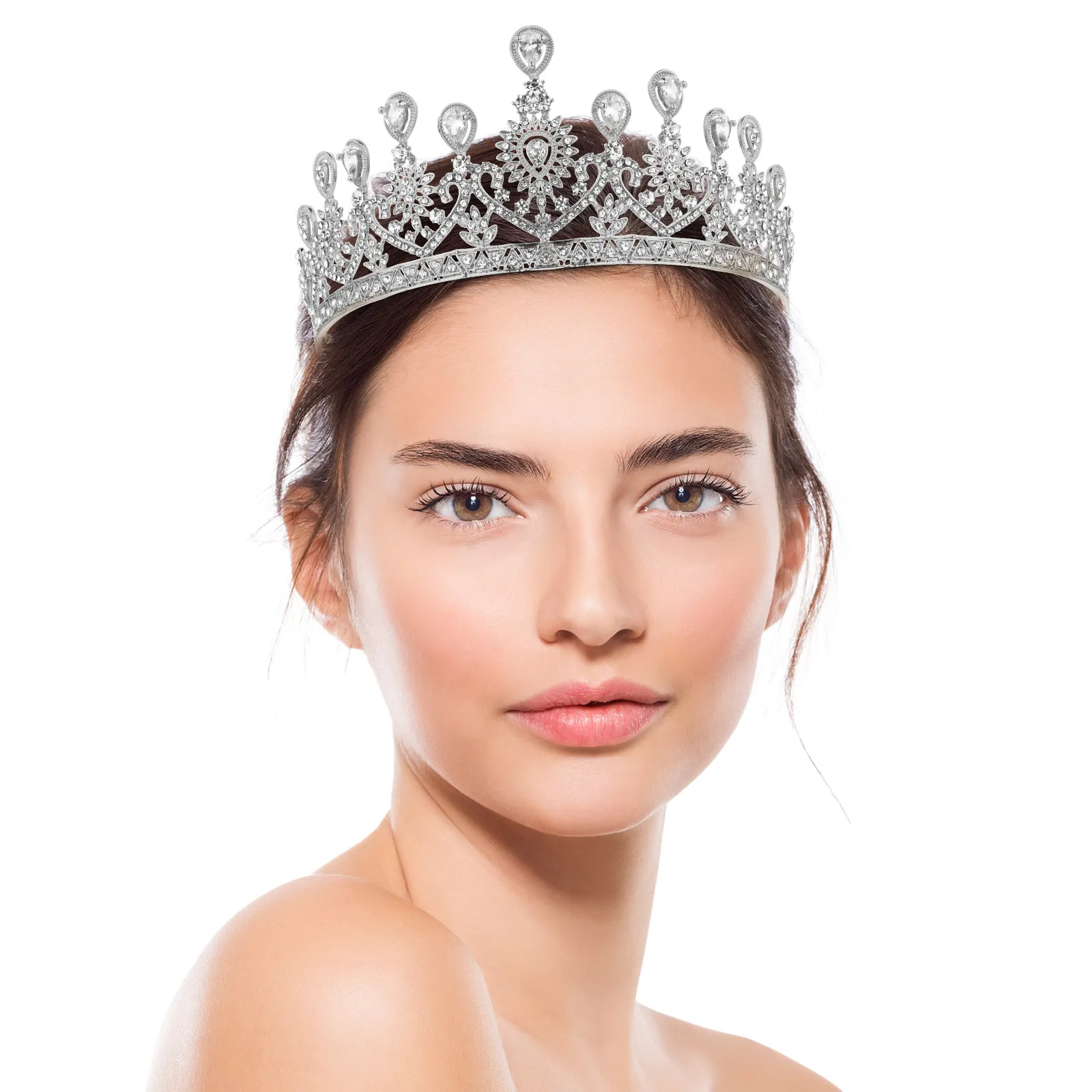 1Pcs Rhinestone Princess Crown Elegant Wedding Crown Headdress for Bride Bridesmaid Party Cosplay Photo Prop Gift Women
1Pcs Rhinestone Princess Crown Elegant Wedding Crown Headdress for Bride Bridesmaid Party Cosplay Photo Prop Gift Women