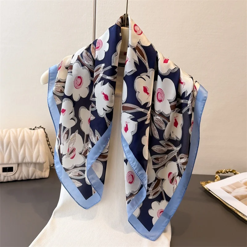 Floral Print Pastoral Silk Scarf, Elegant Shawl, Versatile Neck Tie Small Square Scarf, Headscarf for Women
Floral Print Pastoral Silk Scarf, Elegant Shawl, Versatile Neck Tie Small Square Scarf, Headscarf for Women