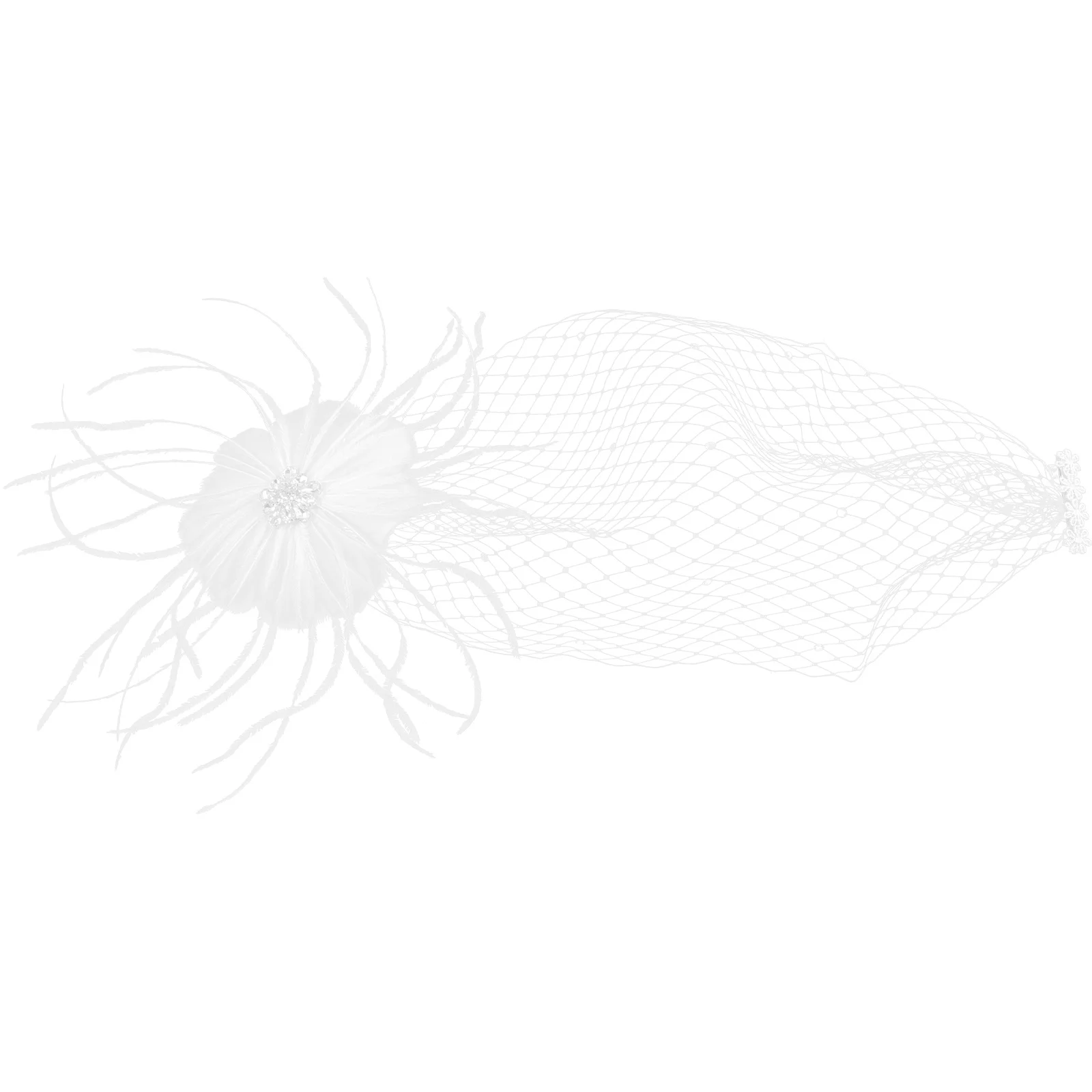 White Hair Clip Elegant Fascinator Women Headdress Mesh Plumage Tea Party Banquet Wedding Photo Materials
White Hair Clip Elegant Fascinator Women Headdress Mesh Plumage Tea Party Banquet Wedding Photo Materials