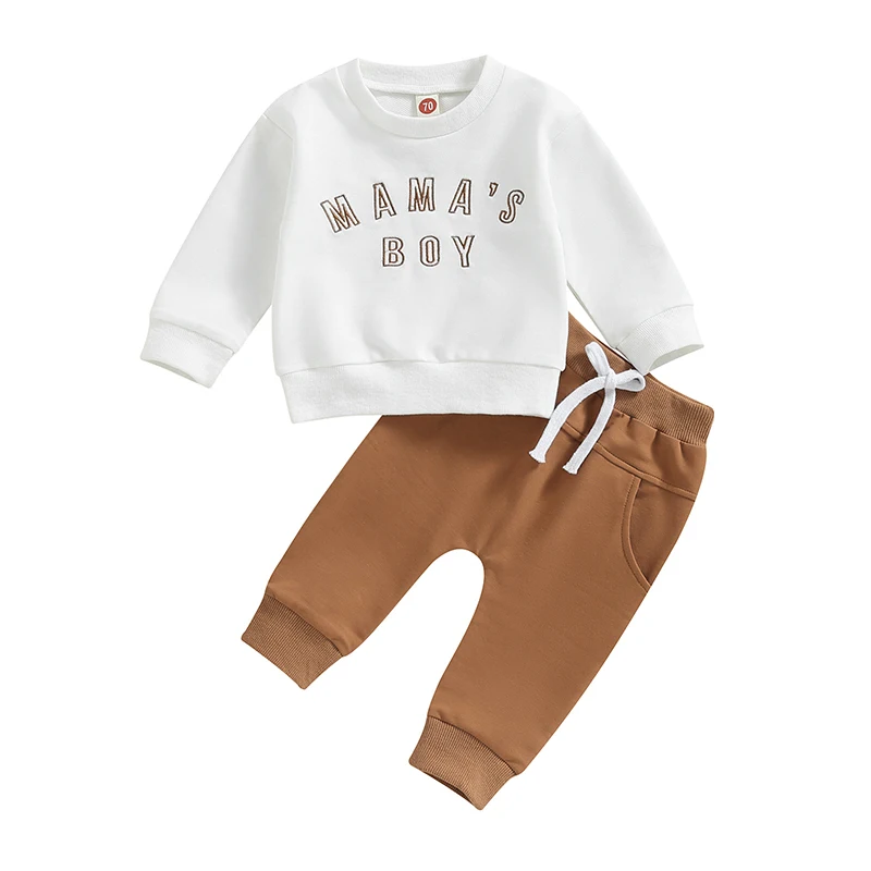 Toddler Baby Boy Spring Fall Long Sleeve Letters Print Elastic Pockets Outfit Clothes Pullover Pants Sweatshirt 2PCS Set
Toddler Baby Boy Spring Fall Long Sleeve Letters Print Elastic Pockets Outfit Clothes Pullover Pants Sweatshirt 2PCS Set