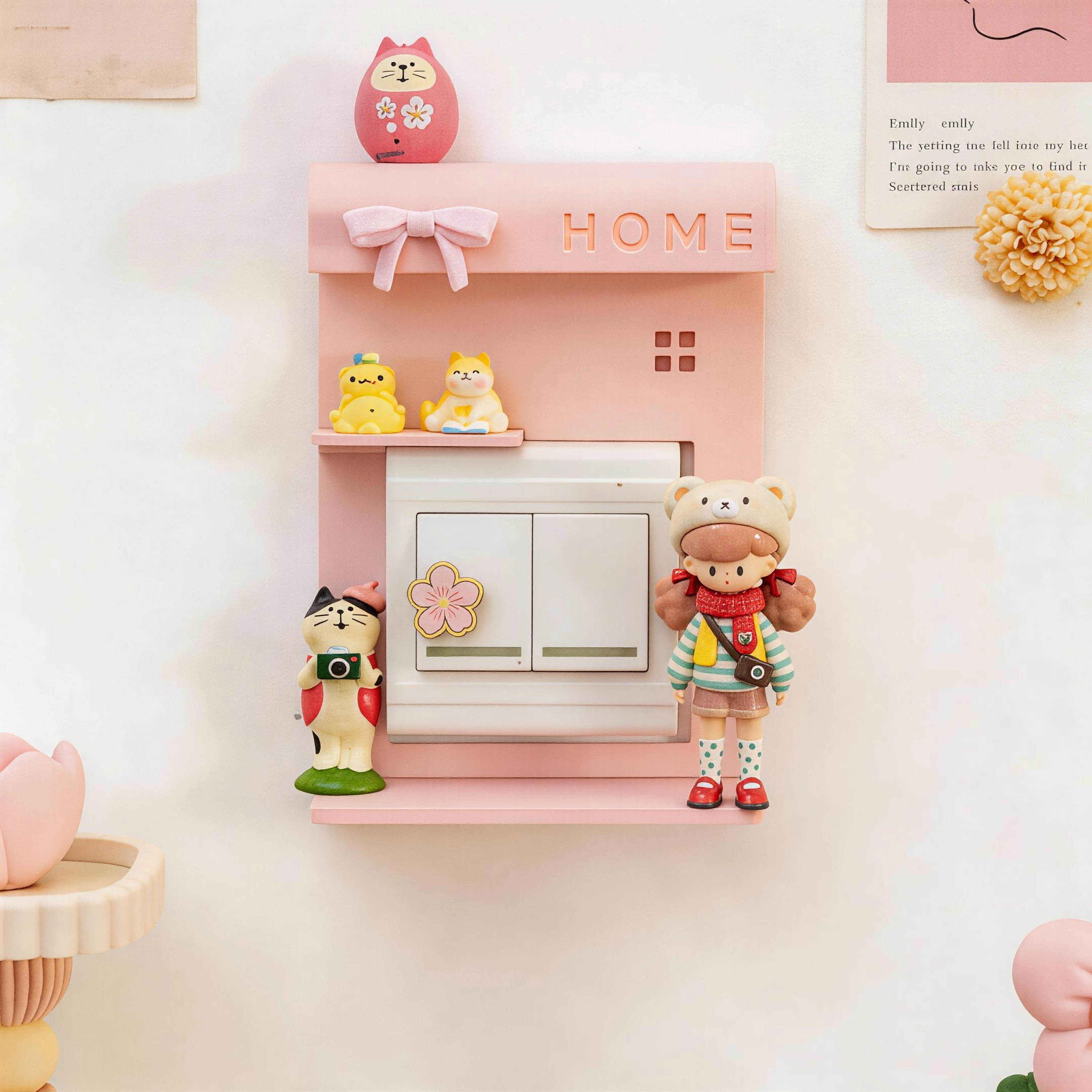Cute Protective Switch Frame Cover Outlet Panel Cover-Up Switch Panel Decorative Wall Sticker Pink Room Decor Storage Display
Cute Protective Switch Frame Cover Outlet Panel Cover-Up Switch Panel Decorative Wall Sticker Pink Room Decor Storage Display