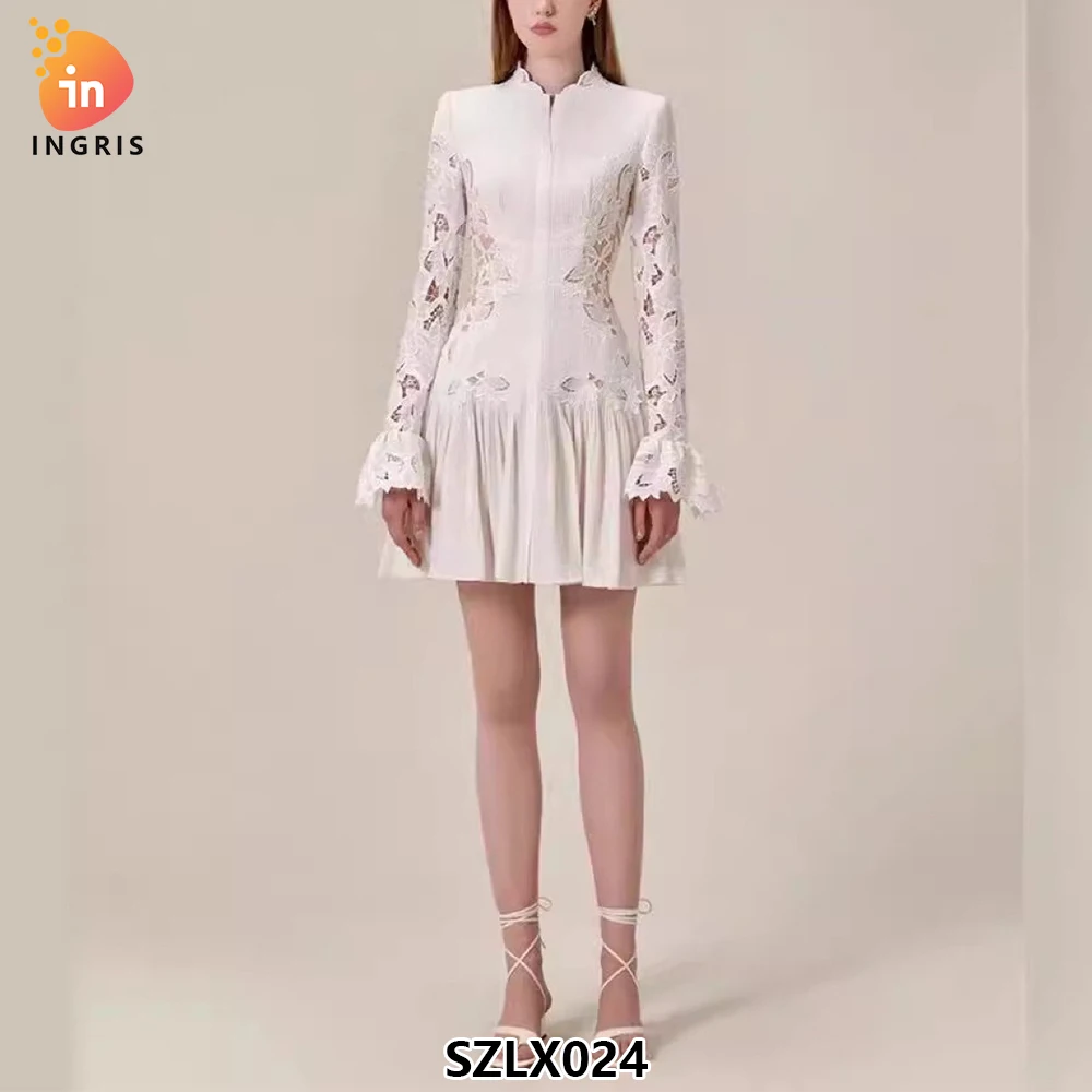 Custom Casual Lace Lace Long Sleeve Dress High Waist Slimming Hollow Women's Dress-SZLX024
Custom Casual Lace Lace Long Sleeve Dress High Waist Slimming Hollow Women's Dress-SZLX024