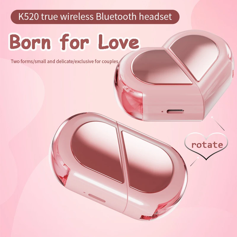 New Heart Shaped Bluetooth Headphone High Quality TWS Wireless In-Ear Earbuds Fashionable Appearance For Couple Girlfriend Gifts
New Heart Shaped Bluetooth Headphone High Quality TWS Wireless In-Ear Earbuds Fashionable Appearance For Couple Girlfriend Gifts