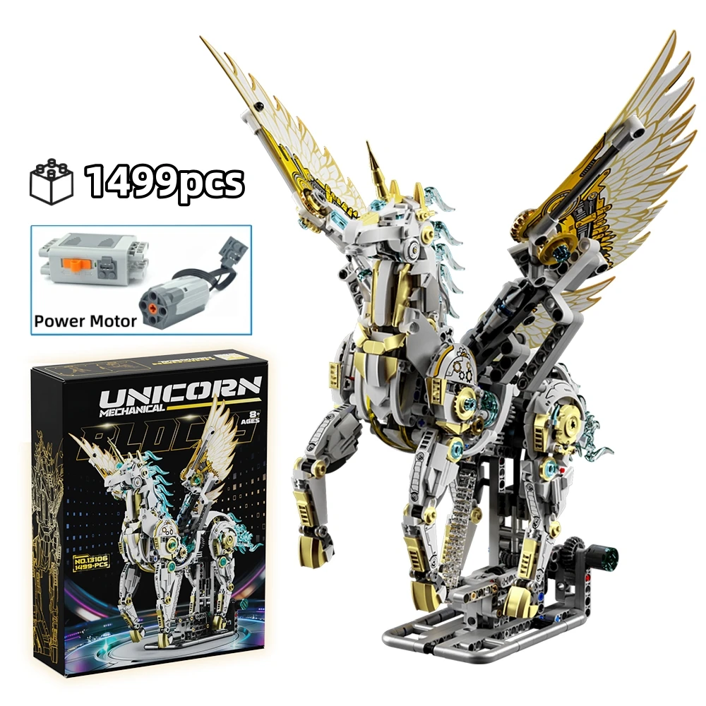 FUNXINEE 1499pcs Technical Mechanical Unicorn Pegasus Building Blocks Animal Linkage Model With Light STEM Bricks Gift Toy
FUNXINEE 1499pcs Technical Mechanical Unicorn Pegasus Building Blocks Animal Linkage Model With Light STEM Bricks Gift Toy