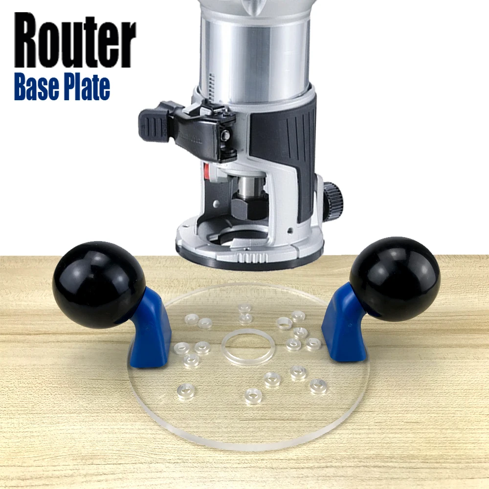 Router Base Plate with Handles, Clear Acrylic Guide Plate for Woodworking Trimmer
Router Base Plate with Handles, Clear Acrylic Guide Plate for Woodworking Trimmer
